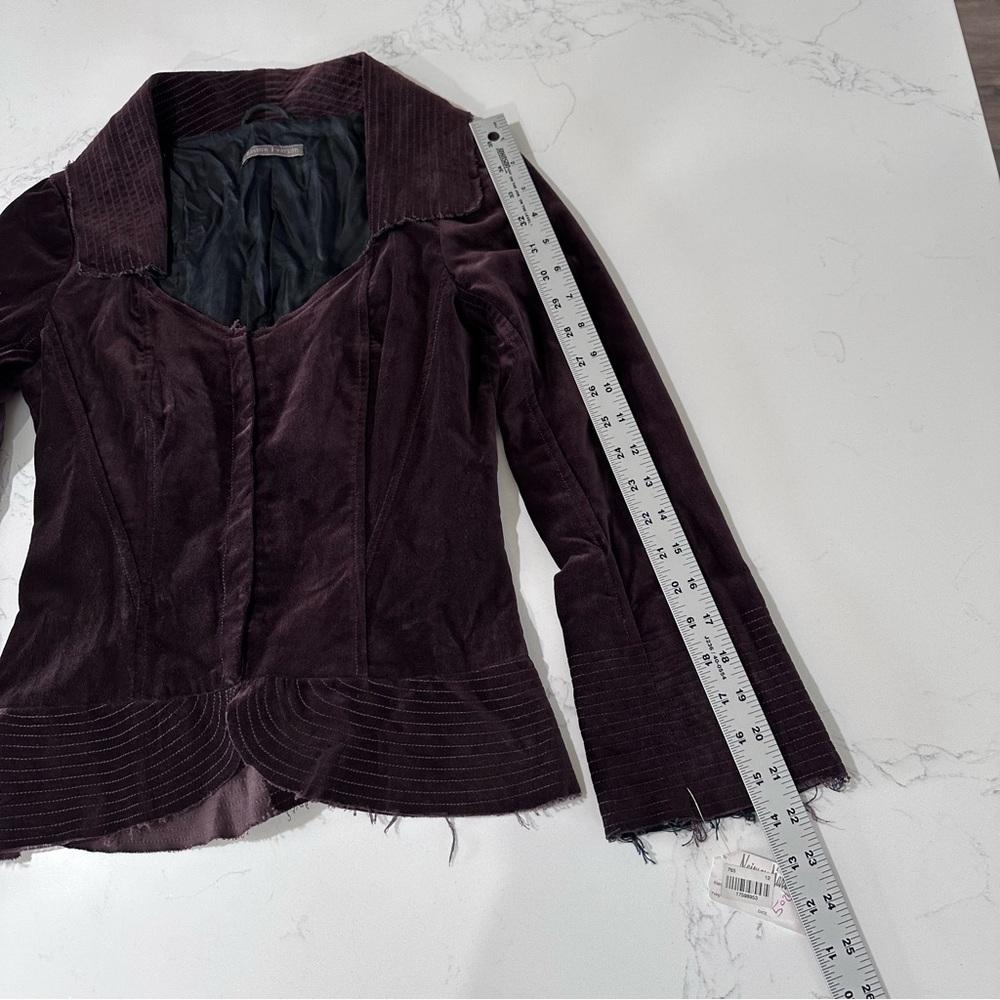 Easton Pearson Velvet Blazer in Deep Brown - Picture 12 of 14